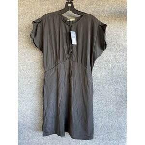 Universal Thread Dress Pockets Med Black Tie Front Flutter Short Sleeve Mini. P3